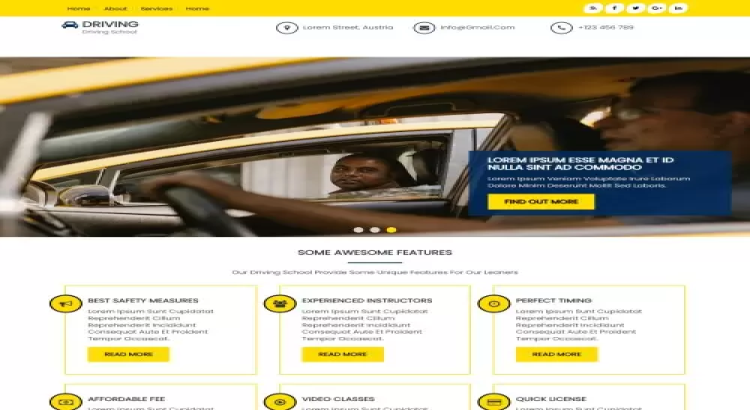 Website for Driving School and Instructors