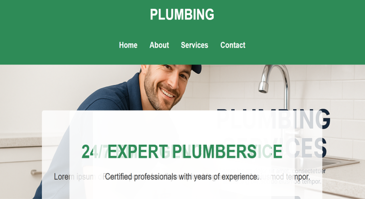 Website for Plumbers and contractors